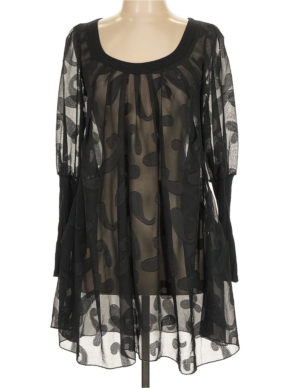 Vintage Y2K Drys Sheer Paisley Tunic Dress Whimsigoth
